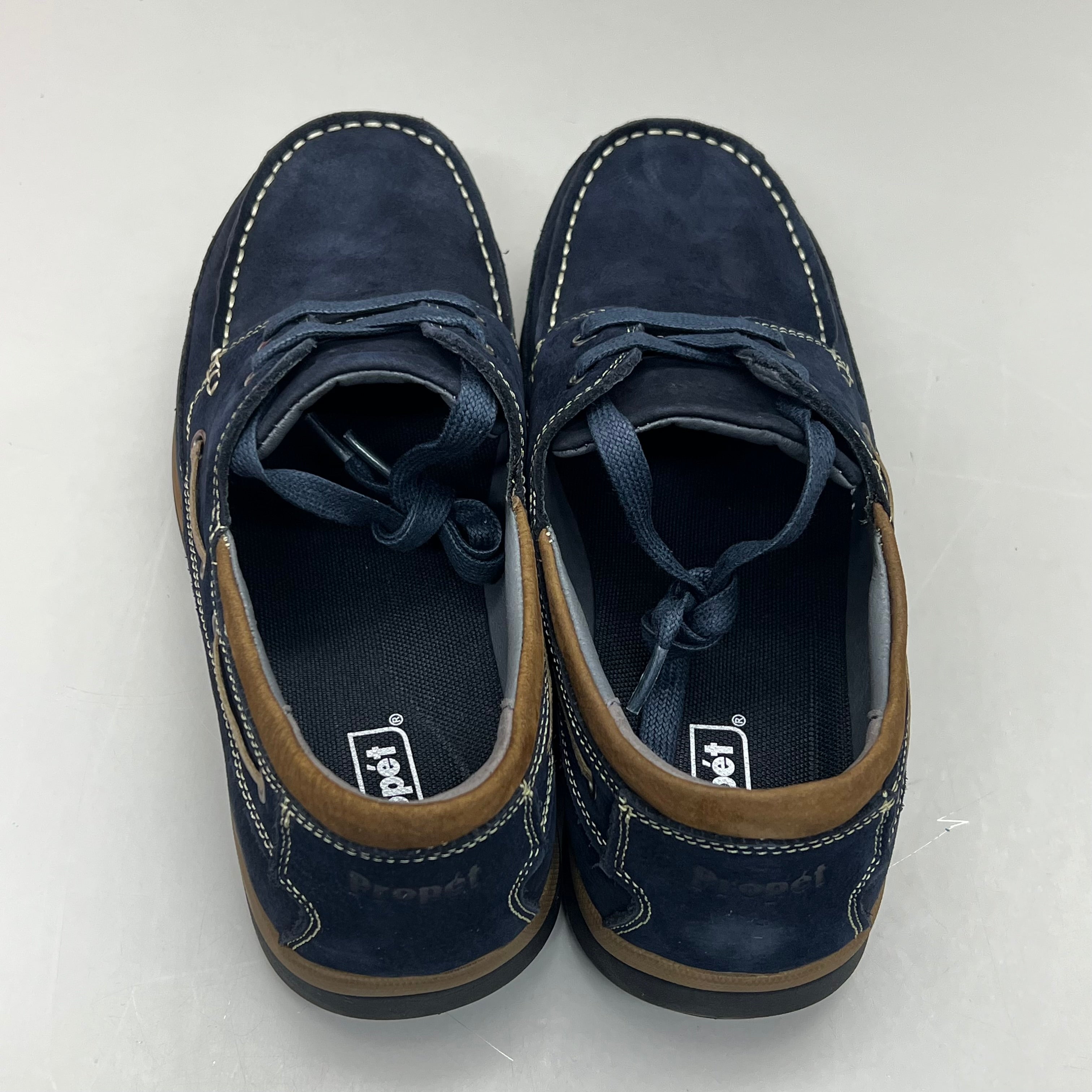 PROPET Pomeroy Boat Shoe Orthotic Friendly Men's Sz 9 XX (5E) Navy MCA082S