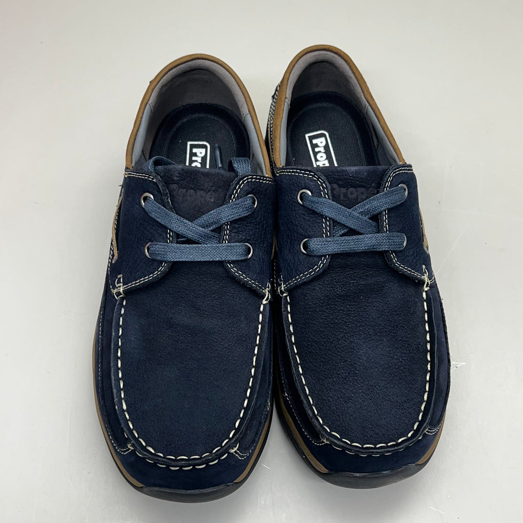 PROPET Pomeroy Boat Shoe Orthotic Friendly Men's Sz 9 XX (5E) Navy MCA082S