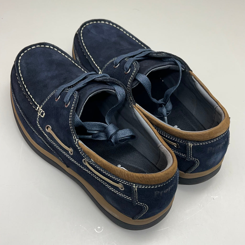 PROPET Pomeroy Boat Shoe Orthotic Friendly Men's Sz 9 XX (5E) Navy MCA082S