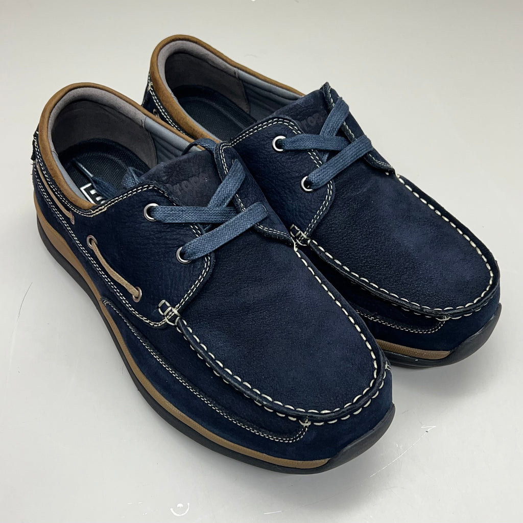 PROPET Pomeroy Boat Shoe Orthotic Friendly Men's Sz 9 XX (5E) Navy MCA082S